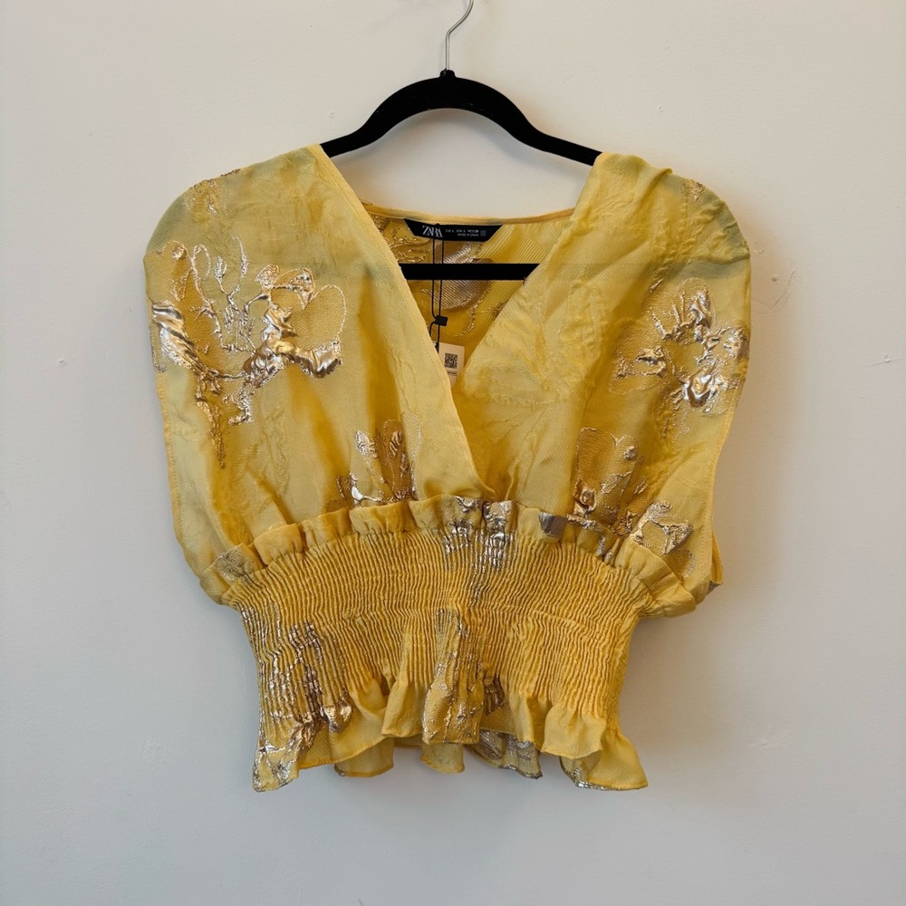 NWT Zara V Neck Wrap top
